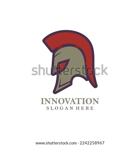 Spartan Helmet Logo Design Template Inspiration Pro Vector