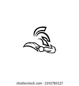 spartan helmet logo design. vector modern simple abstract concepts