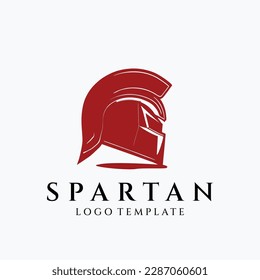 Spartan helmet logo design vector illustration