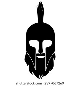 spartan helmet logo design vector file