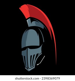 vector de diseño del logotipo del casco spartano