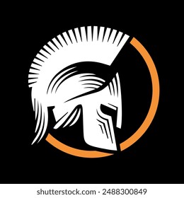 spartan helmet logo design vector file