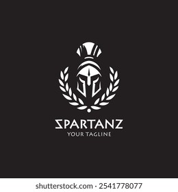 ilustração de vetor de design de logotipo de capacete espartano