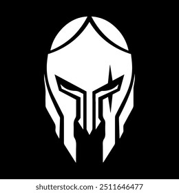 spartan helmet logo design warrior