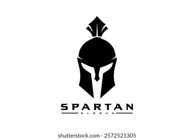 Spartan helmet logo with distressed effect. Warrior logo spartan helmet	