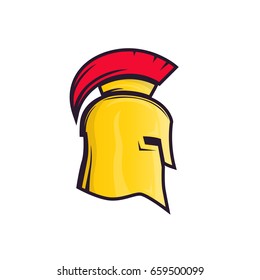 spartan helmet, logo element on white