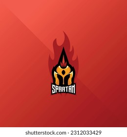 spartan helmet logo esport design mascot