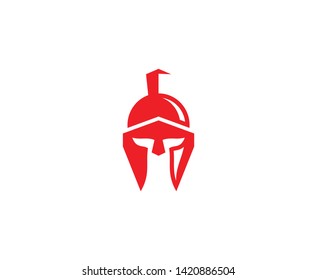 Spartan helmet logo icon design 