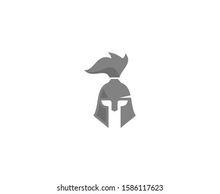 Spartan helmet logo icon vector 