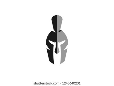 Spartan helmet logo template