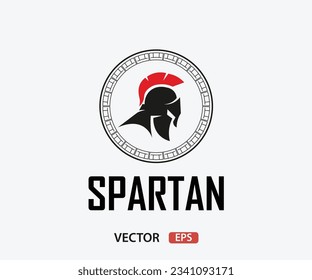 Spartan helmet logo template design