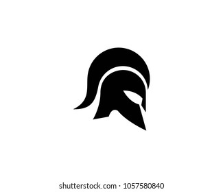 Spartan helmet logo template vector icon design