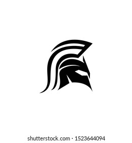 Spartan helmet logo template vector icon design