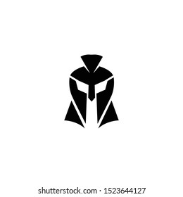 Spartan helmet logo template vector icon design