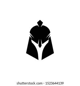 Spartan helmet logo template vector icon design