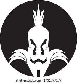 Spartan helmet logo template vector icon design