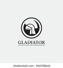 Spartan helmet logo template vector icon design warriors, soldier, gladiator logo and vector 