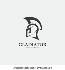 Spartan Helmet Logo Template Vector Icon Design Warriors, Soldier, Gladiator Logo And Vector 