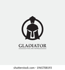 Spartan helmet logo template vector icon design warriors, soldier, gladiator logo and vector 