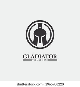 Spartan helmet logo template vector icon design warriors, soldier, gladiator logo and vector 