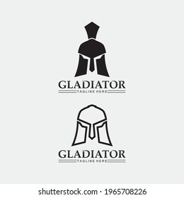 Spartan helmet logo template vector icon design warriors, soldier, gladiator logo and vector 