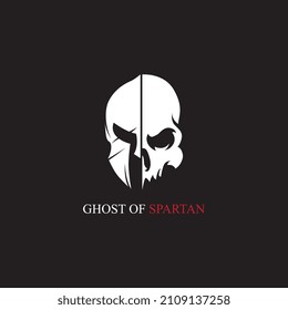 Diseño de icono vectorial de la plantilla del logotipo del casco espartano