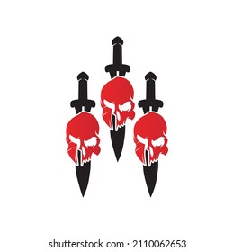 Spartan helmet logo template vector icon design