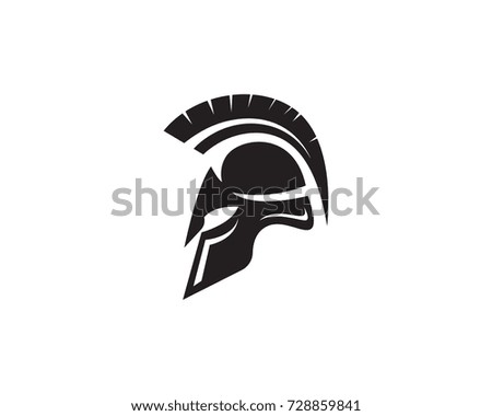 spartan helmet logo template vector icon stock vector royalty free