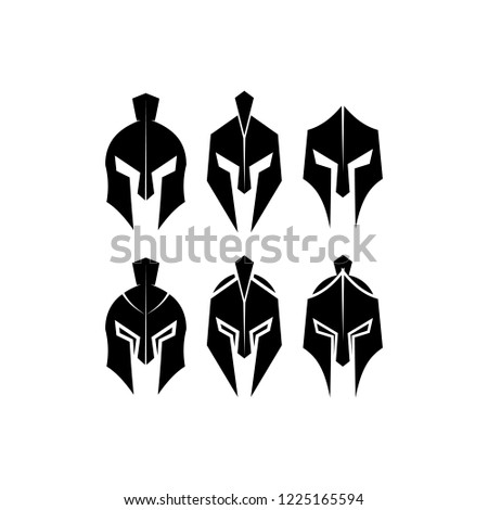 Spartan helmet logo vector.