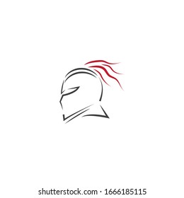Spartan helmet logo vector design