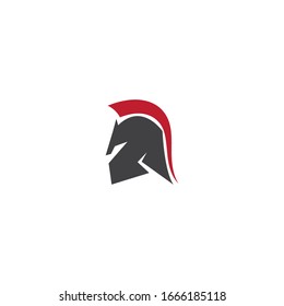 Spartan helmet logo vector design