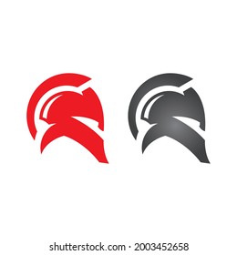 Spartan helmet logo vector design