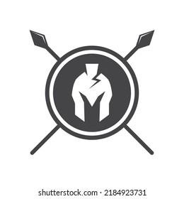 Spartan helmet logo vector design