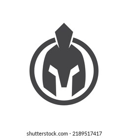 Spartan helmet logo vector design