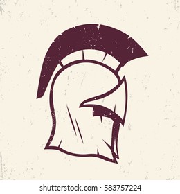 Spartan helmet logo vector element