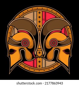 Spartan-Helm-Logo, Vektorgrafik EPS10