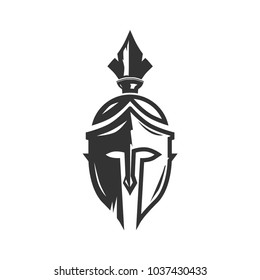 Spartan Helmet Logo Vector Illustration
