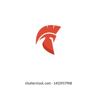 Spartan helmet logo warrior vector 