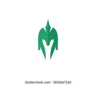 Icono del vector del logotipo del casco espartano 