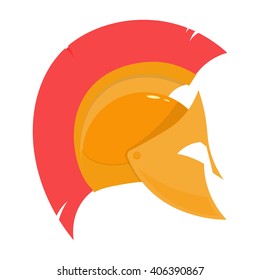 Spartan helmet lvector illustration isolated on a white background