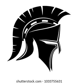 Ancient Greek Helmet Crest On Shield Stock Vector (Royalty Free) 591834386