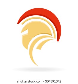 Spartan helmet in profile logo