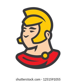 Spartan in helmet sign