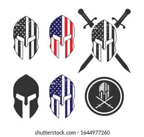 Spartan Helmet Sign Symbol Icon Vector Design