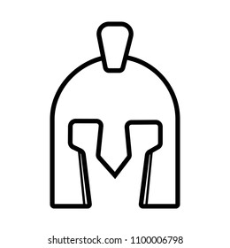 Spartan Helmet silhouette, Greek warrior - Gladiator, legionnaire heroic soldier