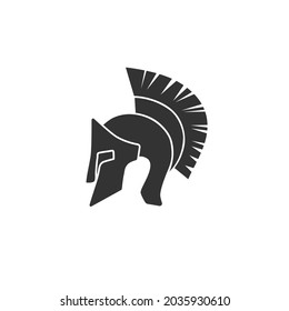 Spartan Helmet Silhouette. Helmet Icon. Black Helmet. Helmet Logo. Vector