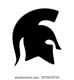 Spartan Helmet Silhouette. Vector image