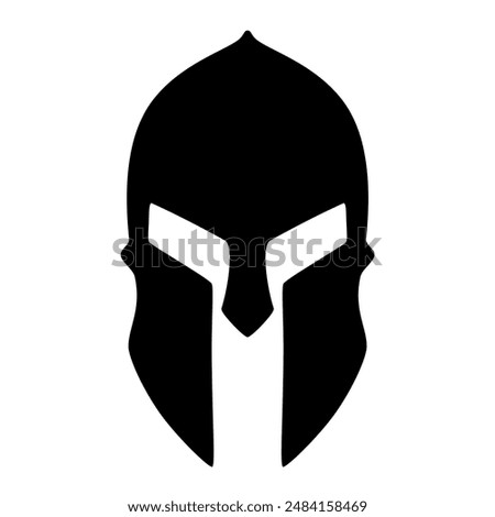 Spartan Helmet Silhouette. Vector image