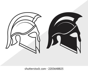 Spartan Helmet SVG Printable Vector Illustration