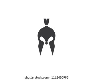 Spartan helmet symbol illustration